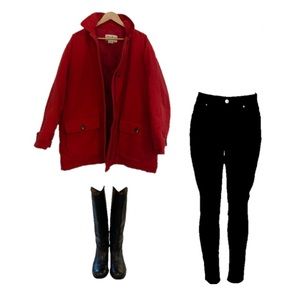 Eddie Bauer Goose Down Puffer Oversized Chore Coat Jacket Women’s XL